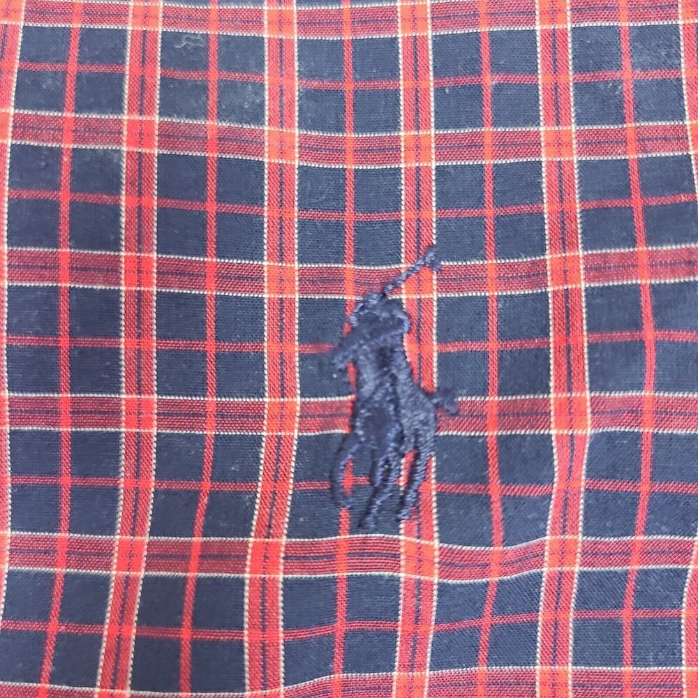 Polo Ralph Lauren Blake Fit Red and Purple Plaid Button Down Size 2XL - Picture 2 of 7